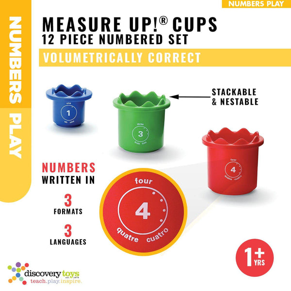 Progressive Stacking Measuring Cups 1/4 Cup, 1/3 Cup, 1/2 Cup, 1