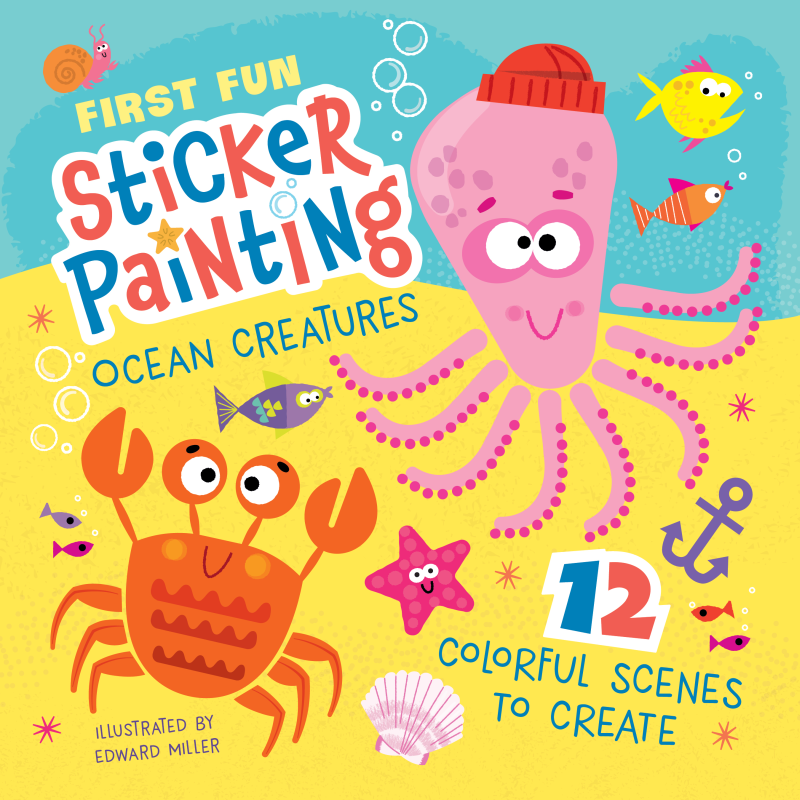 FIRST FUN STICKER PAINTING: OCEAN CREATURES