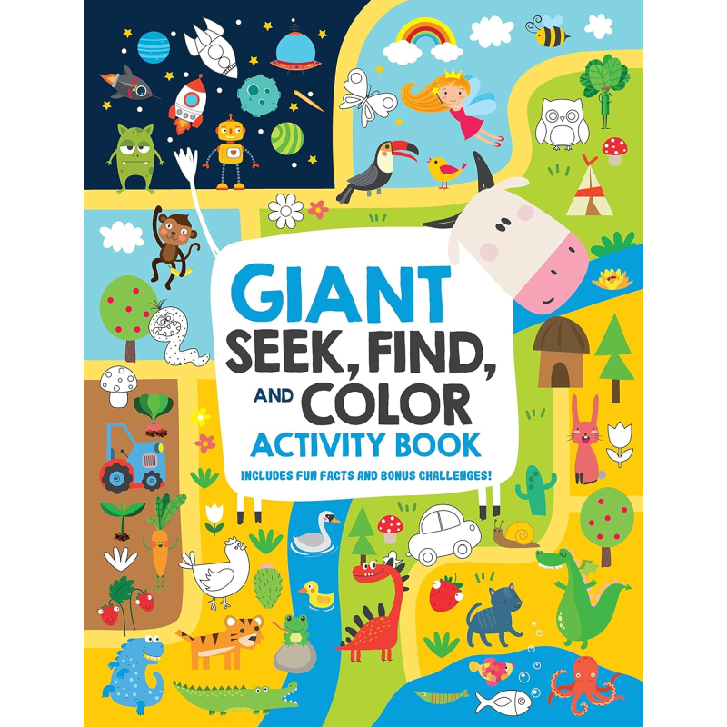 GIANT SEEK, FIND AND COLOR ACTIVITY BOOK