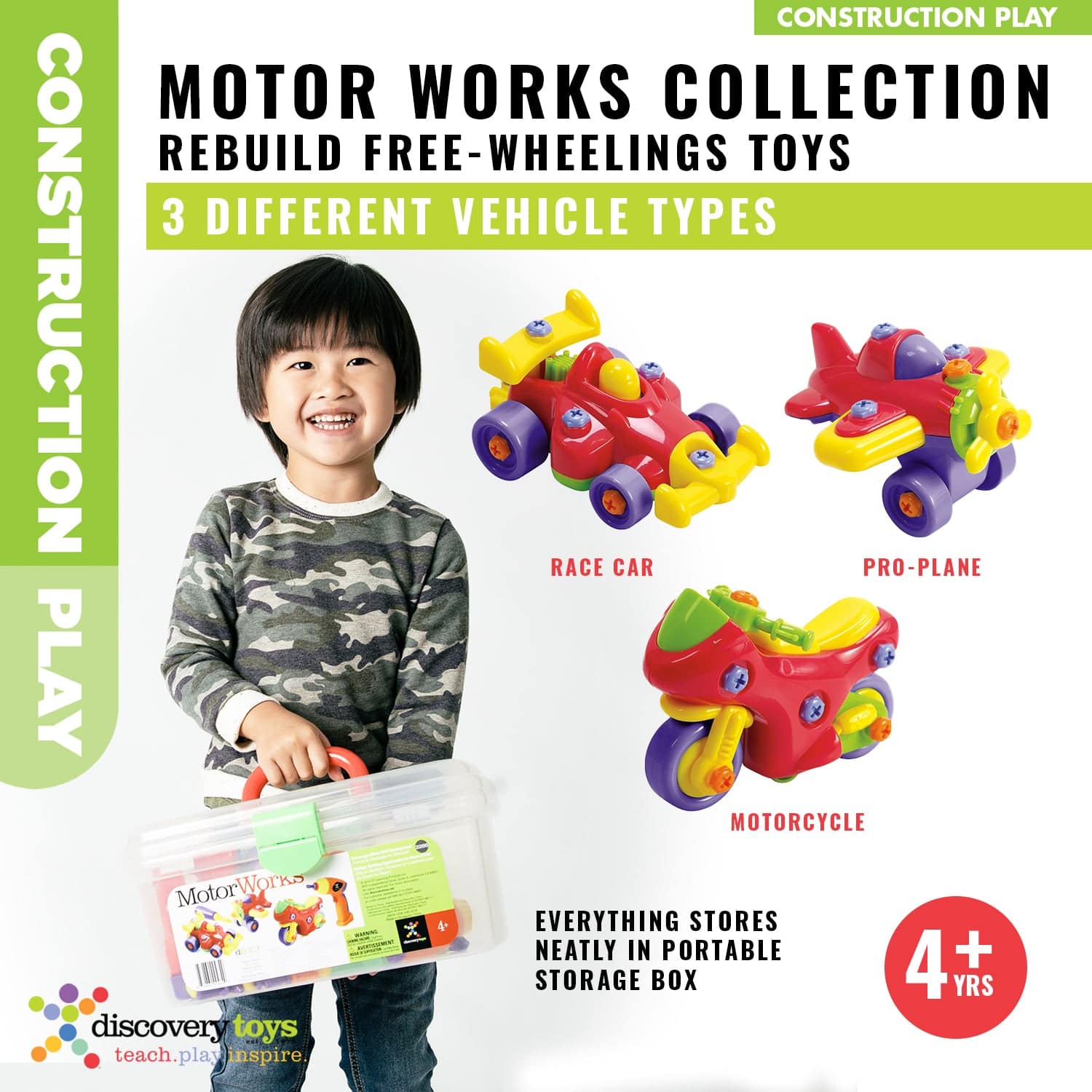 MOTOR WORKS DIY Take Apart Vehicles Set Discovery Toys